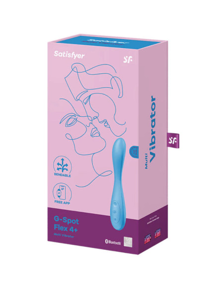 SATISFYER – G-SPOT FLEX 4“ DAŽNIASIS VIBRATORIUS, MĖLYNAS
