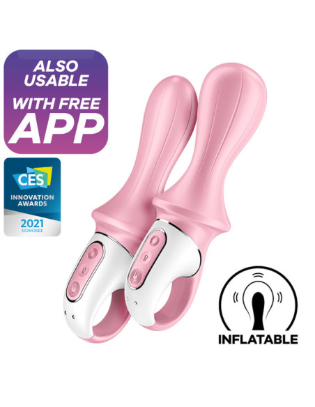 SATISFYER - PRIPUČIAMAS ANALINIS VIBRATORIUS AIR PUMP BOOTY 5, ROŽINIS