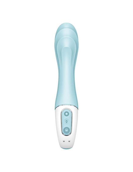 SATISFYER – pripučiamas G-SPOT vibratorius su oro pompa, mėlyna programėlė