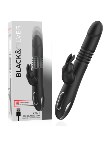 BLACKandSILVER - KENJI STIMULATING VIBE COMPATIBLE WITH WATCHME WIRELESS TECHNOLOGY