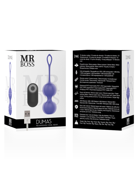 MR BOSS - DUMAS VIBRATING KEGEL BEADS REMOTE CONTROL