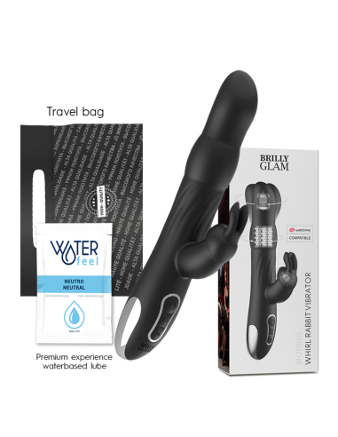 BRILLY GLAM- MOEBIUS RABBIT VIBRATOR and ROTATOR COMPATIBLE WITH WATCHME WIRELESS TECHNOLOGY