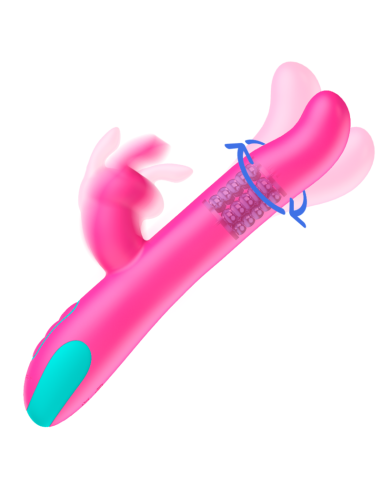 HAPPY LOKY - PLUTO RABBIT VIBRATOR and ROTATOR WATCHME WIRELESS TECHNOLOGY COMPATIBLE