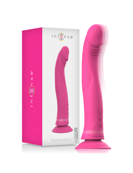 INTENSE - MICHELANGELO PINK SILICONE VIBRATOR DILDO