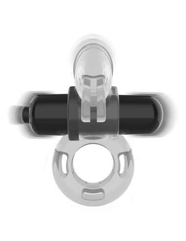 INTENSE - SKAIDRUS VIBRUOJAMAS ŽIEDAS KEPIMUI