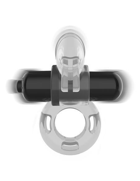 INTENSE - SKAIDRUS VIBRUOJAMAS ŽIEDAS KEPIMUI