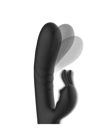 BLACKandSILVER - JAMIE RECHARGEABLE SILICONE RABBIT STIMULATOR BLACK