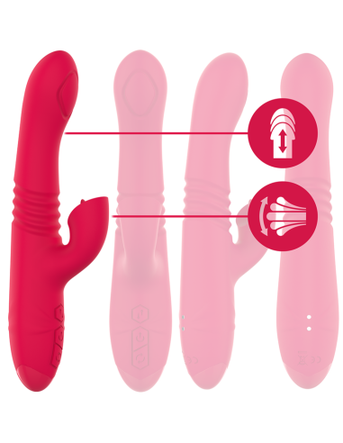 INTENSE - DUA MULTIFUNCTION RECHARGEABLE UP and DOWN VIBRATOR WITH RED TONGUE