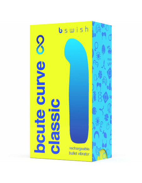 B SWISH - BCUTE CURVE INFINITE CLASSIC RECHARGEABLE SILICONE VIBRATOR YELLOW