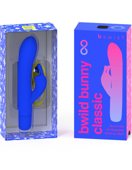 B SWISH - BWILD BUNNY INFINITE CLASSIC RECHARGEABLE VIBRATOR BLUE SILICONE