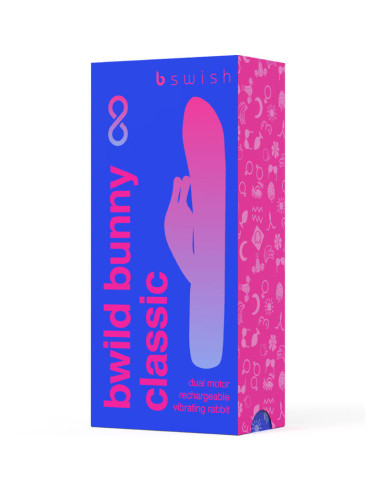 B SWISH - BWILD BUNNY INFINITE CLASSIC RECHARGEABLE VIBRATOR BLUE SILICONE