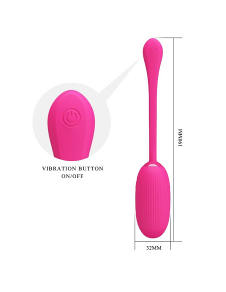PRETTY LOVE - DOREEN RECHARGEABLE VIBRATING EGG MAGENTA REMOTE CONTROL