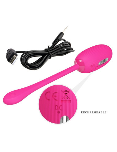 PRETTY LOVE - DOREEN RECHARGEABLE VIBRATING EGG MAGENTA REMOTE CONTROL