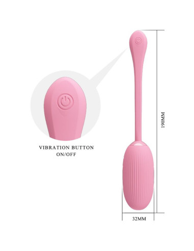 PRETTY LOVE - DOREEN PINK RECHARGEABLE VIBRATING EGG