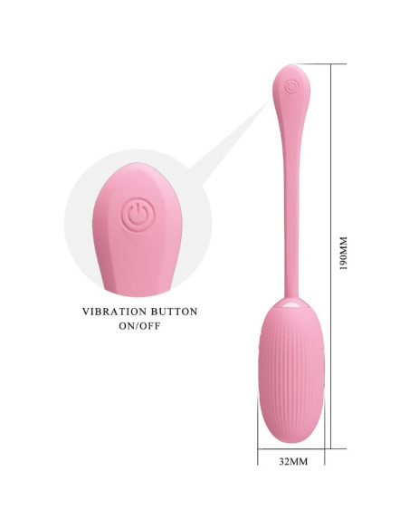 PRETTY LOVE - DOREEN PINK RECHARGEABLE VIBRATING EGG