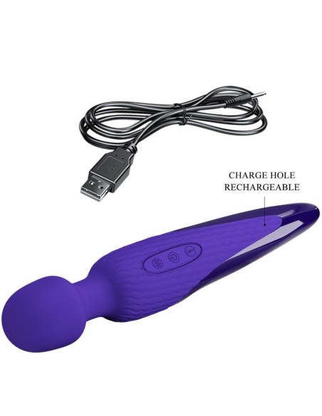 PRETTY LOVE - ANTONY YOUTH WAND VIBRATOR VIOLET HEAT EFFECT