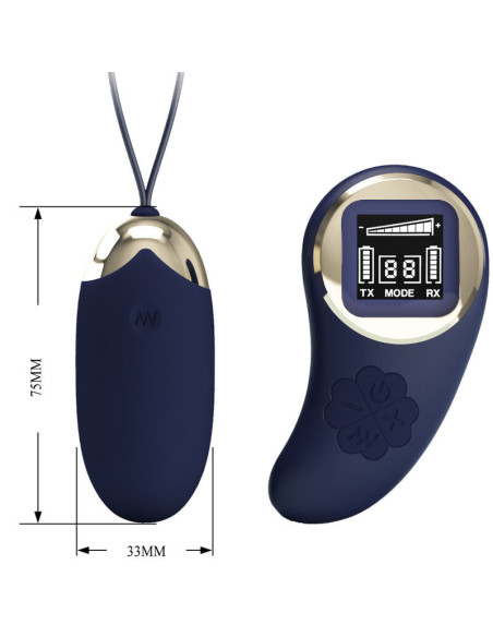 PRETTY LOVE - MINA VIBRATING EGG REMOTE CONTROL BLUE