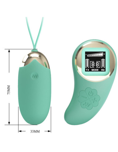 PRETTY LOVE - ŽALIA VIBRUOJANTI KIAUŠINIŲ KASYKLA SU NUOTOLINIU VALDYMU