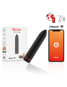 ONINDER - BERLIN BULLET VIBRATOR BLACK 9 MODES 8.5 X 2 CM - FREE APP