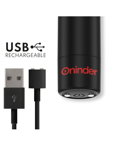 ONINDER - BERLIN BULLET VIBRATOR BLACK 9 MODES 8.5 X 2 CM - FREE APP