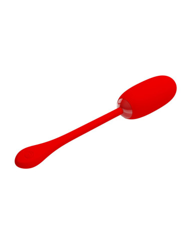 PRETTY LOVE - JULIUS WATERPROOF-RECHARGEABLE VIBRATING EGG RED