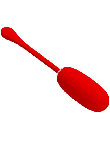 PRETTY LOVE - KIRK įkraunamas vibruojantis kiaušinis, raudonas