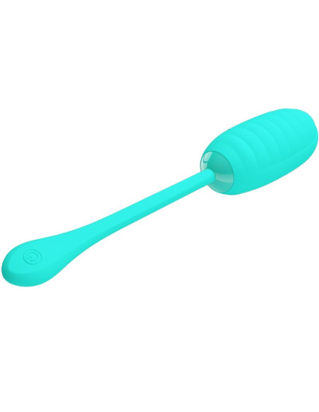 PRETTY LOVE - KIRK RECHARGEABLE VIBRATING EGG AQUA GREEN