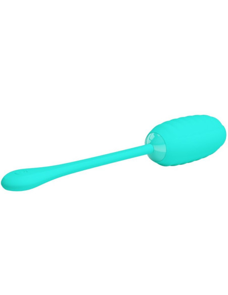 PRETTY LOVE - KIRK RECHARGEABLE VIBRATING EGG AQUA GREEN
