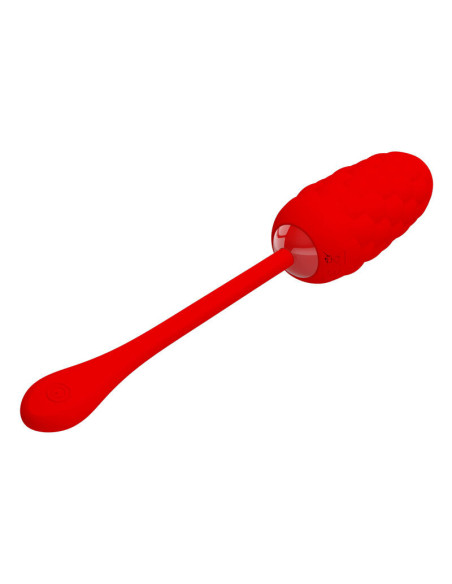 PRETTY LOVE - VIBRATING EGG WITH RED RECHARGEABLE MARINE TEXTURE