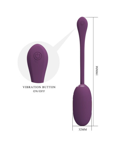 PRETTY LOVE - DOREEN PURPLE RECHARGEABLE VIBRATING EGG