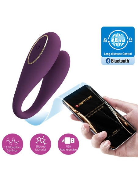 PRETTY LOVE - AUGUST REMOTE GLOBAL DOUBLE PLEASURE VIBRATOR