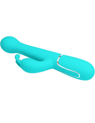 PRETTY LOVE - DEJON RABBIT VIBRATOR 3 IN 1 MULTIFUNCTION AQUA GREEN