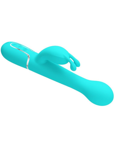 PRETTY LOVE - DEJON RABBIT VIBRATOR 3 IN 1 MULTIFUNCTION AQUA GREEN