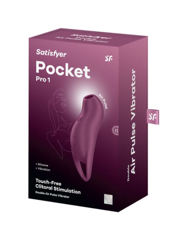 SATISFYER - POCKET PRO 1 CLITORIS STIMULATOR GARNET