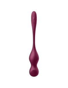 SATISFYER - LOVE BIRDS VARY VIBRATING BALLS FREE APP WINE RED 2