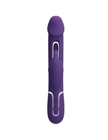 PRETTY LOVE - KAMPAS RABBIT 3 IN 1 MULTIFUNCTION VIBRATOR WITH TONGUE VIOLET