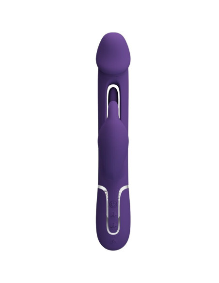 PRETTY LOVE - KAMPAS RABBIT 3 IN 1 MULTIFUNCTION VIBRATOR WITH TONGUE VIOLET