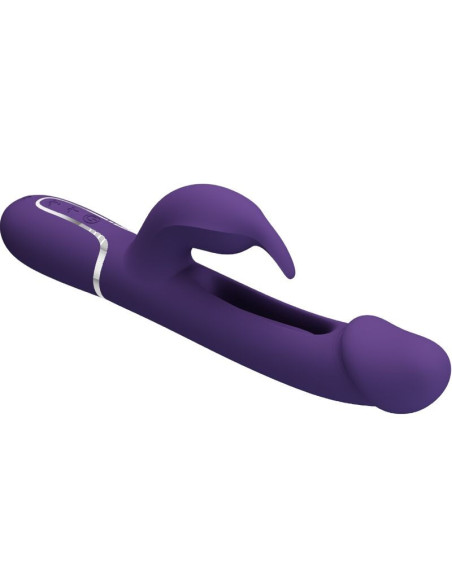 PRETTY LOVE - KAMPAS RABBIT 3 IN 1 MULTIFUNCTION VIBRATOR WITH TONGUE VIOLET