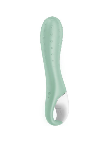 SATISFYER - PRIPUČIAMAS VIBRUOJAMAS SU POMPOS VONIUMI, 3 G TAŠKAIS, MĖTOS SPALVOS