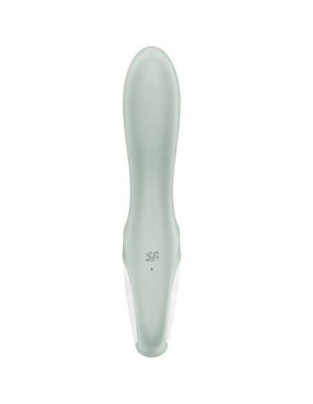 SATISFYER - PRIPUČIAMAS ANALINIS VIBRATORIUS SU AIR PUMP BOOTY 3 PILKA ŽALIA SPALVA
