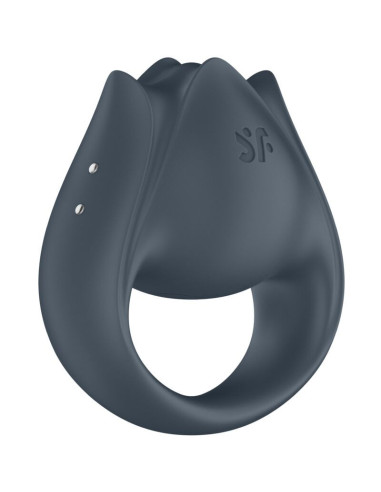 SATISFYER - PERFECT PAIR 2 MULTIVIBRATOR 2 IN 1 PENIS RING AND FINGER STIMULATOR GREY