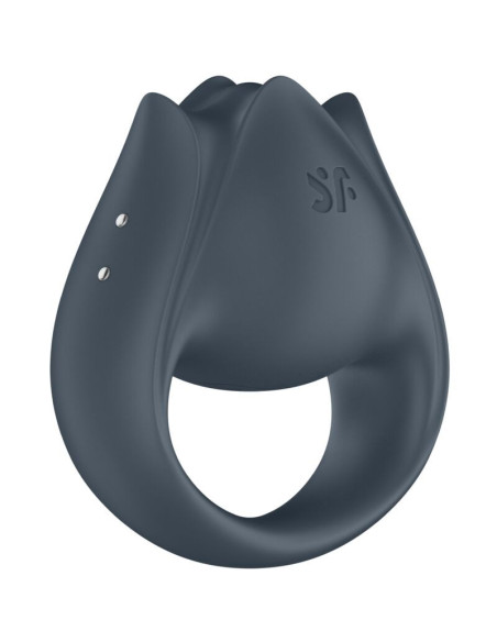 SATISFYER - PERFECT PAIR 2 MULTIVIBRATOR 2 IN 1 PENIS RING AND FINGER STIMULATOR GREY