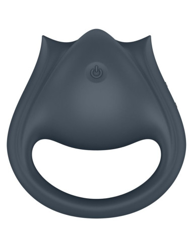 SATISFYER - PERFECT PAIR 2 MULTIVIBRATOR 2 IN 1 PENIS RING AND FINGER STIMULATOR GREY