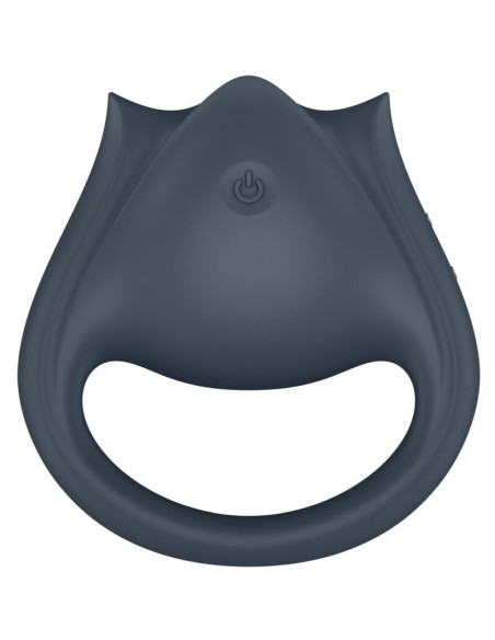 SATISFYER - IDEALI PORA 2 MULTIVIBRATORIUS 2 IN 1 PENIO ŽIEDO IR PIRŠTO STIMULIATORIUS PILKAS