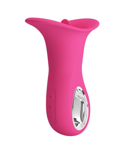 PRETTY LOVE - CLYDE ORAL VIBRATOR VIBRATING TONGUE 12 VIBRATIONS PINK