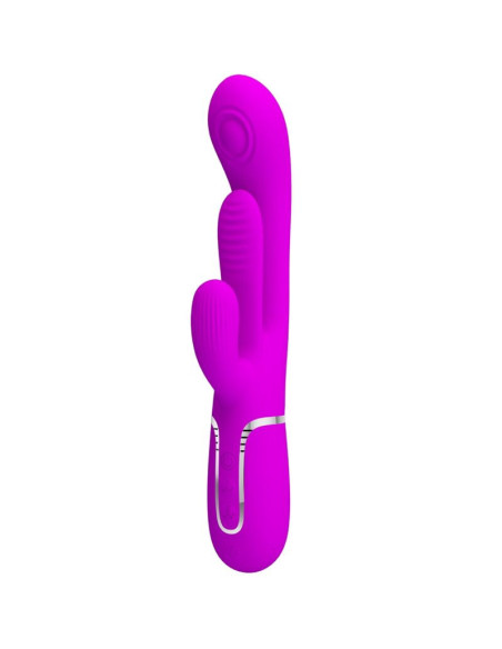 PRETTY LOVE - SHANIA TRIPLE RABBIT VIBRATOR MULTIFUNCTION PINK