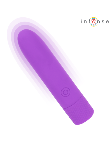 INTENSE - SYMONE USB ĮKRAUNAMAS VIBRUOJAMAS ŽIEDAS 8 VIBRACIJOS VIOLETINĖS 10 X 2,2 CM