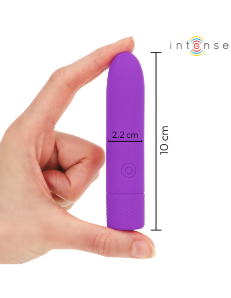 INTENSE - SYMONE USB RECHARGEABLE VIBRATING BULLET 8 VIBRATIONS PURPLE 10 X 2.2 CM