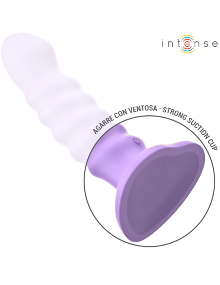 INTENSE - BRENDA VIBRATOR SIZE M SPIRAL DESIGN 10 VIBRATIONS PURPLE REMOTE CONTROL