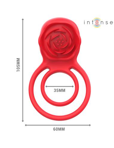 INTENSE - GAIL STIMULATOR ROSE 10 VIBRATIONS RED REMOTE CONTROL
